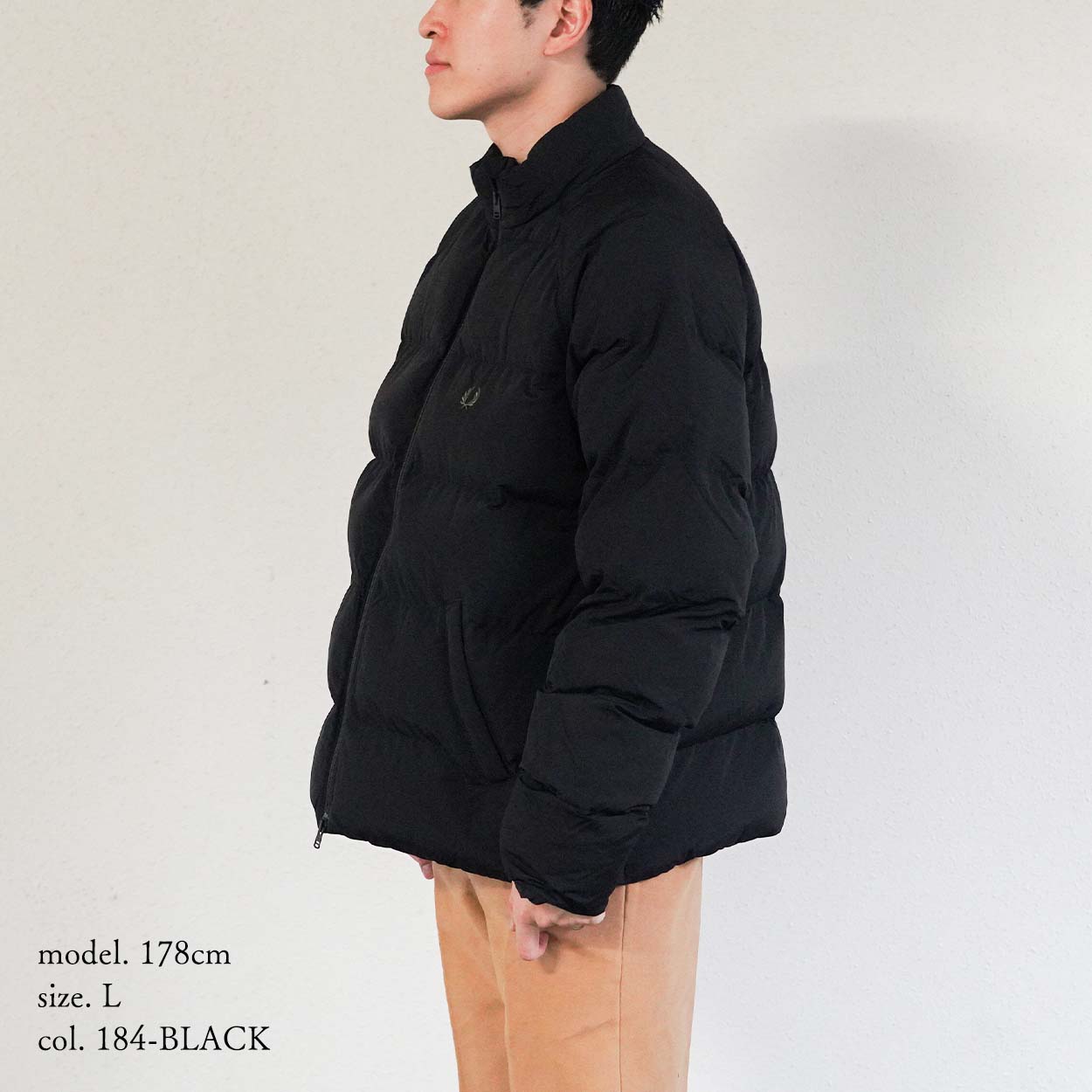 ブルゾン メンズ フレッドペリー パデッドジャケット  FRED PERRY RAGLAN SLEEVE PADDED JACKET 【国内正規品】 J1309