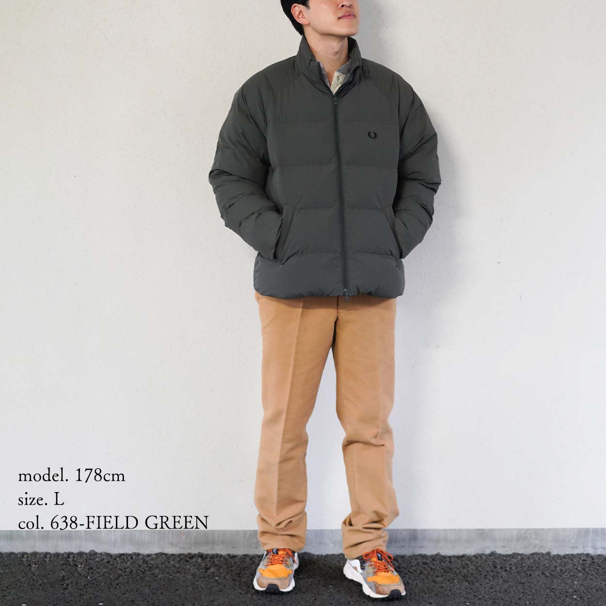 ブルゾン メンズ フレッドペリー パデッドジャケット  FRED PERRY RAGLAN SLEEVE PADDED JACKET 【国内正規品】 J1309