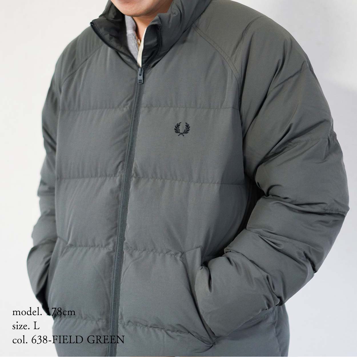 ブルゾン メンズ フレッドペリー パデッドジャケット  FRED PERRY RAGLAN SLEEVE PADDED JACKET 【国内正規品】 J1309