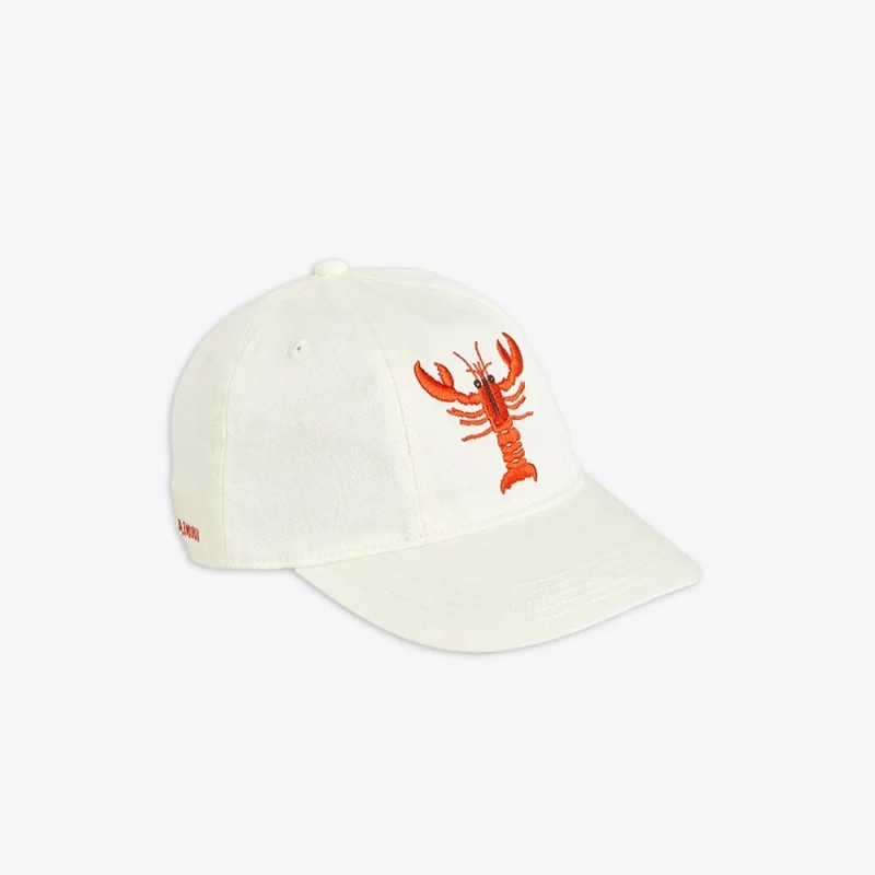 キャップ キッズ ミニロディーニ ロブスター 刺繍 帽子 LOBSTER EMBROIDERED CAP 48-52cm 【国内正規品】 mini rodini