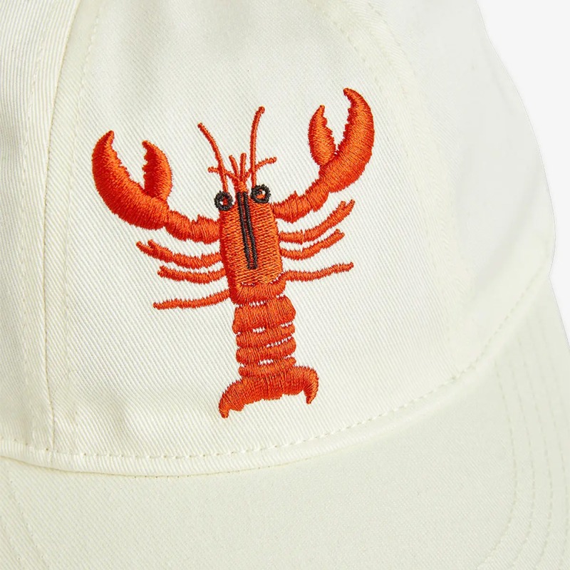 キャップ キッズ ミニロディーニ ロブスター 刺繍 帽子 LOBSTER EMBROIDERED CAP 48-52cm 【国内正規品】 mini rodini