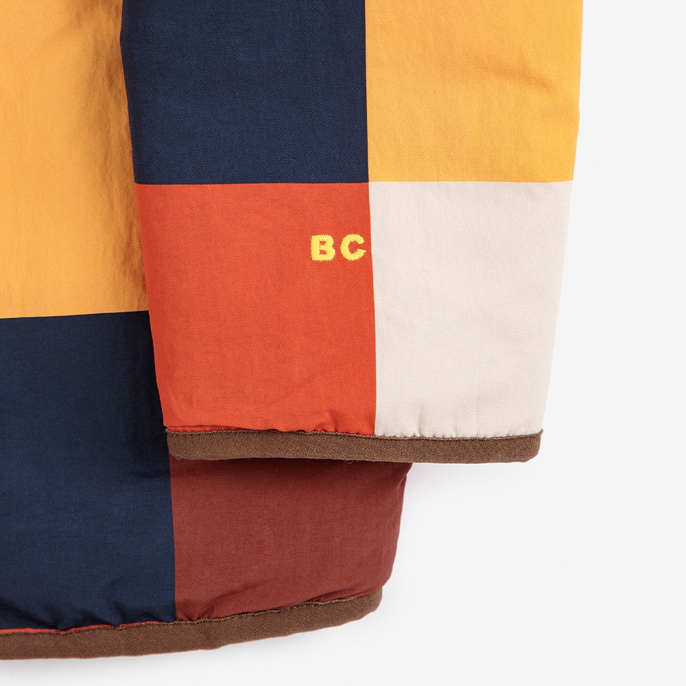 【25AW 8/21発売開始】ジャケット アウター キッズ ベビー ボボ・ショーズ リバーシブル Multicolor Tiles reversible sheepskin jacket【国内正規品】 Bobo Choses