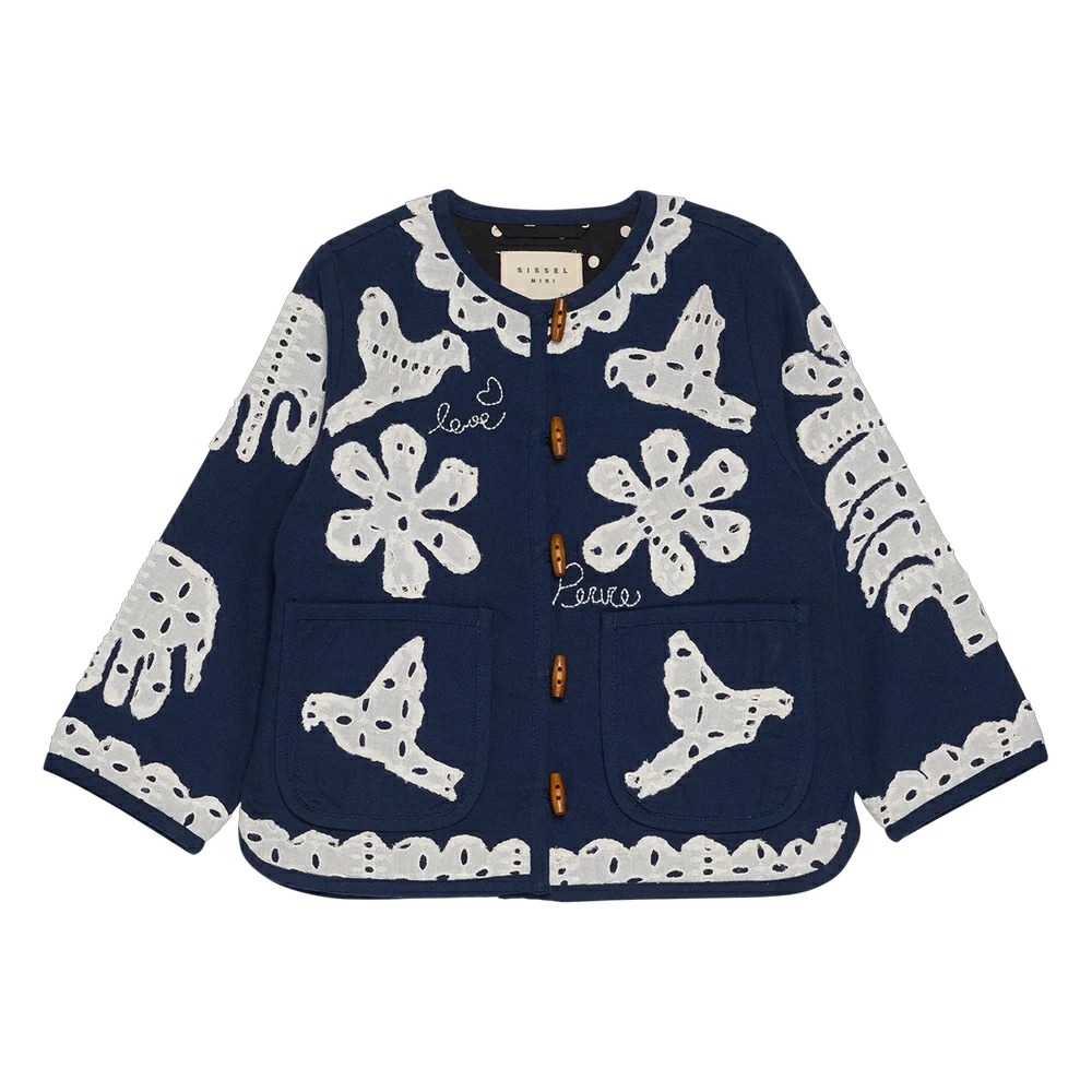 SISSEL EDELBOキッズジャケット ジャケット キッズ ベビー Organic Cotton Ena MINI Jacket Navy Birds