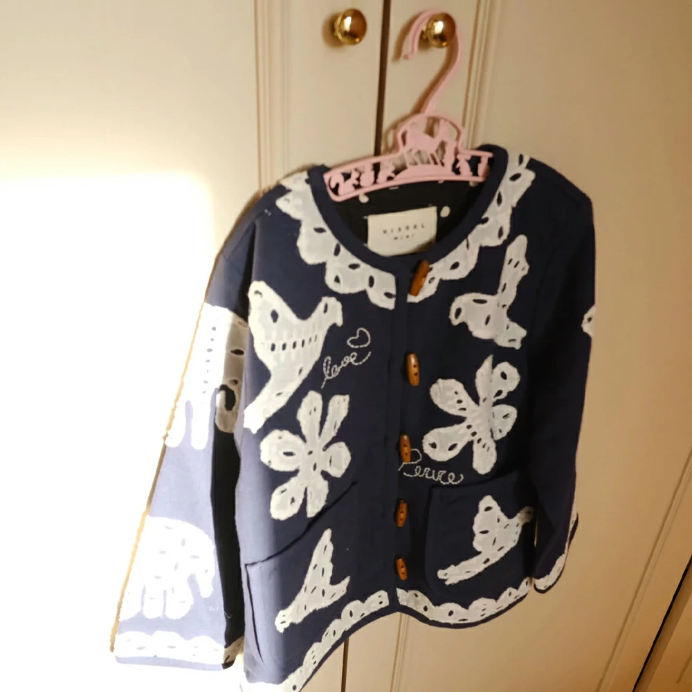 ジャケット キッズ ベビー Organic Cotton Ena MINI Jacket Navy Birds