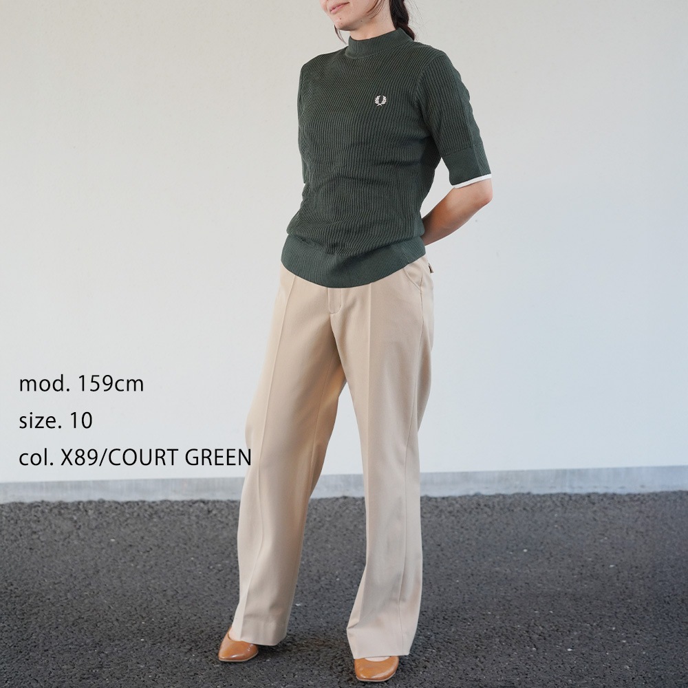 フレッドペリー ニット Tシャツ レディース 半袖 FRED PERRY MESH KNIT