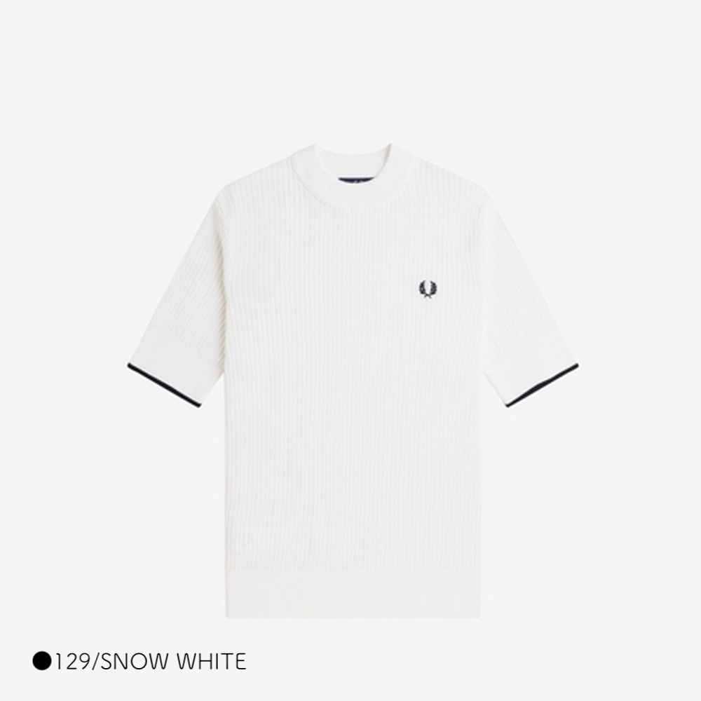 フレッドペリー ニット Tシャツ レディース 半袖 FRED PERRY MESH KNIT T-SHIRT 【国内正規品】K9115