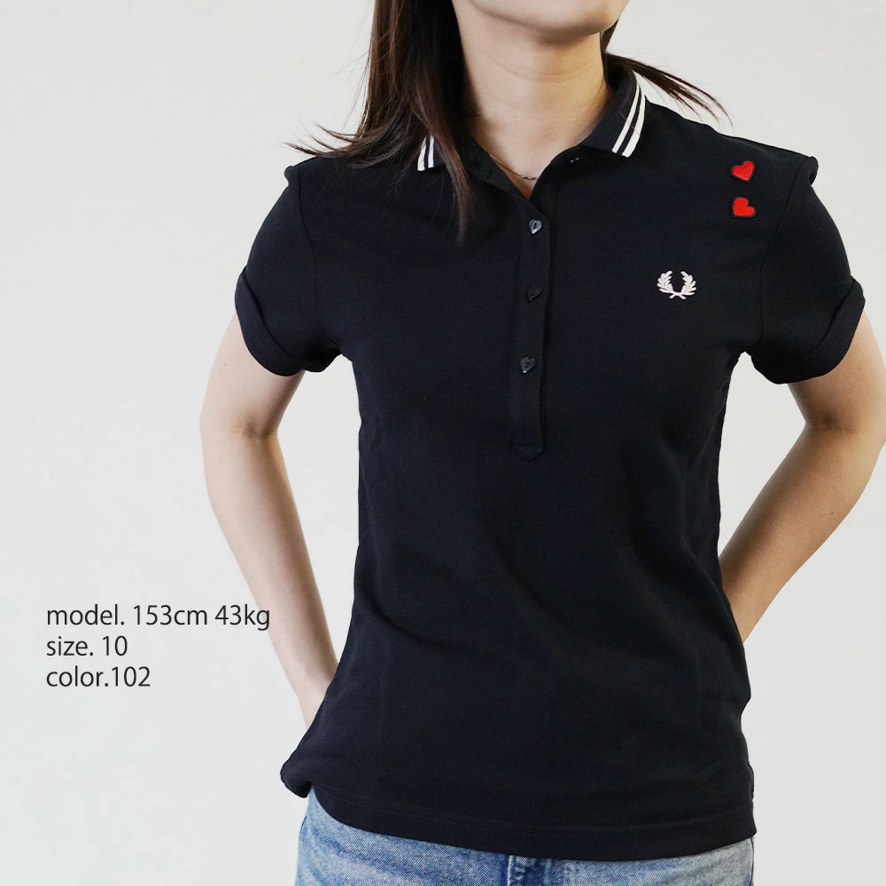 フレッドペリー  ポロシャツ レディース エイミーワインハウス 半袖 FRED PERRY Amy Winehouse Tipped Polo Shirt【国内正規品】SG2130