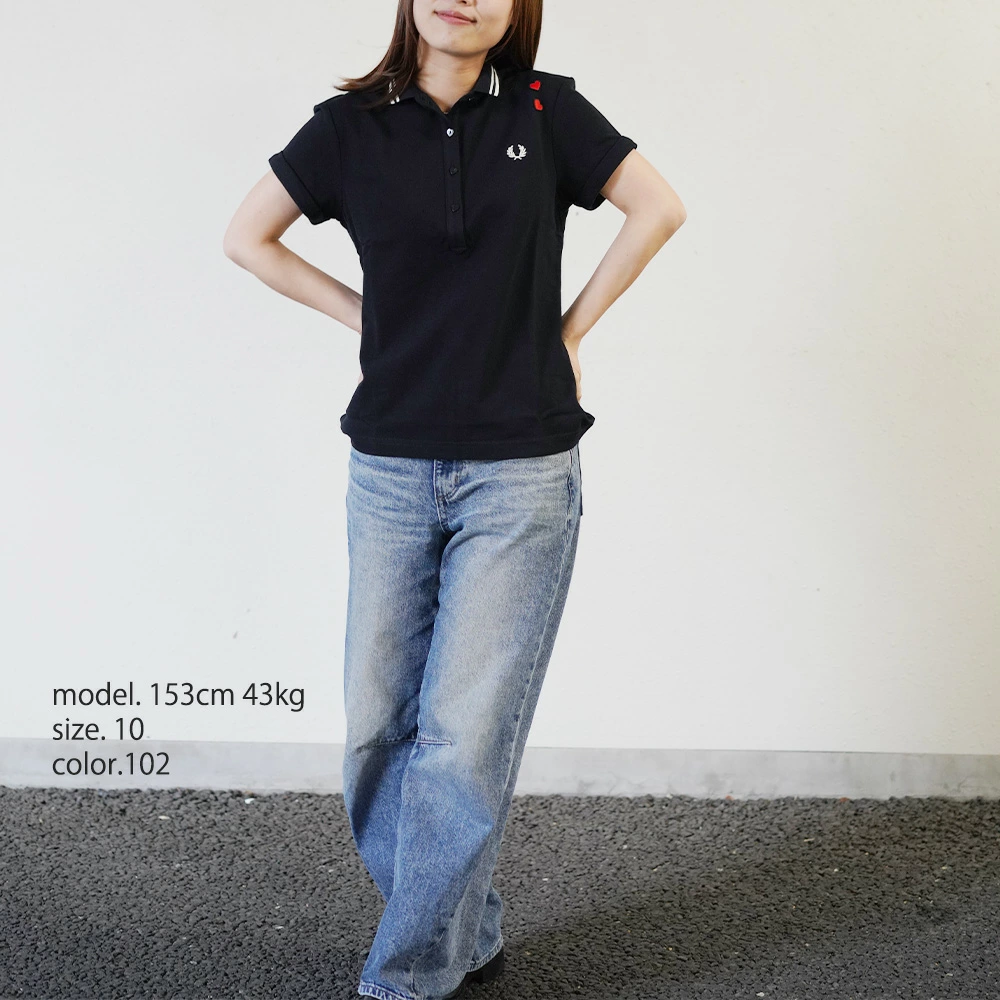 フレッドペリー  ポロシャツ レディース エイミーワインハウス 半袖 FRED PERRY Amy Winehouse Tipped Polo Shirt【国内正規品】SG2130