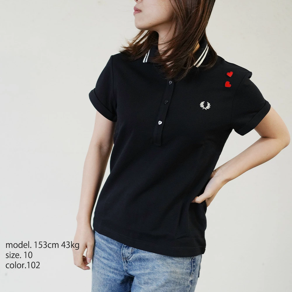 フレッドペリー  ポロシャツ レディース エイミーワインハウス 半袖 FRED PERRY Amy Winehouse Tipped Polo Shirt【国内正規品】SG2130