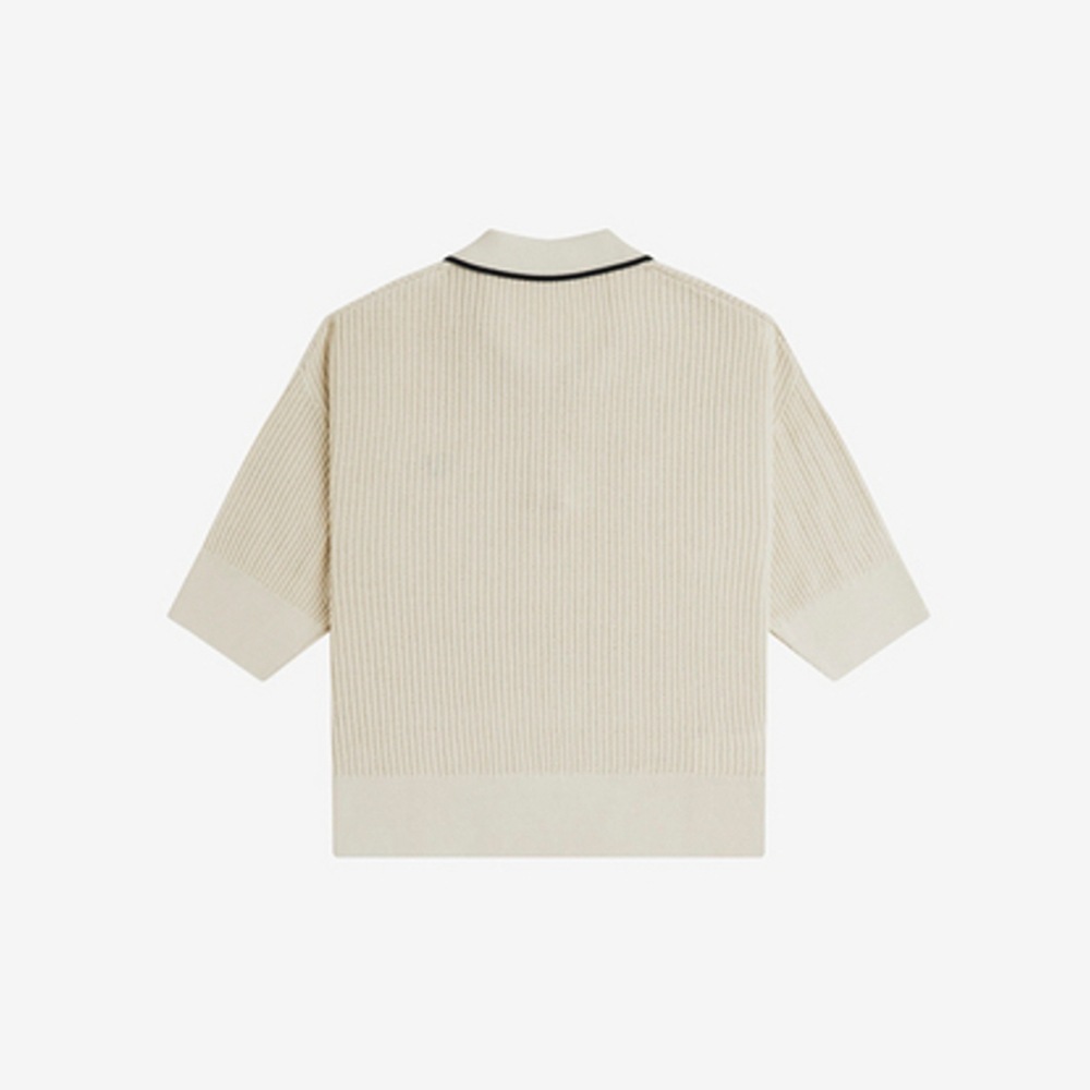 フレッドペリー ニット シャツ レディース 半袖 FRED PERRY OPEN-COLLAR MESH KNIT SHIRT 【国内正規品】K9114