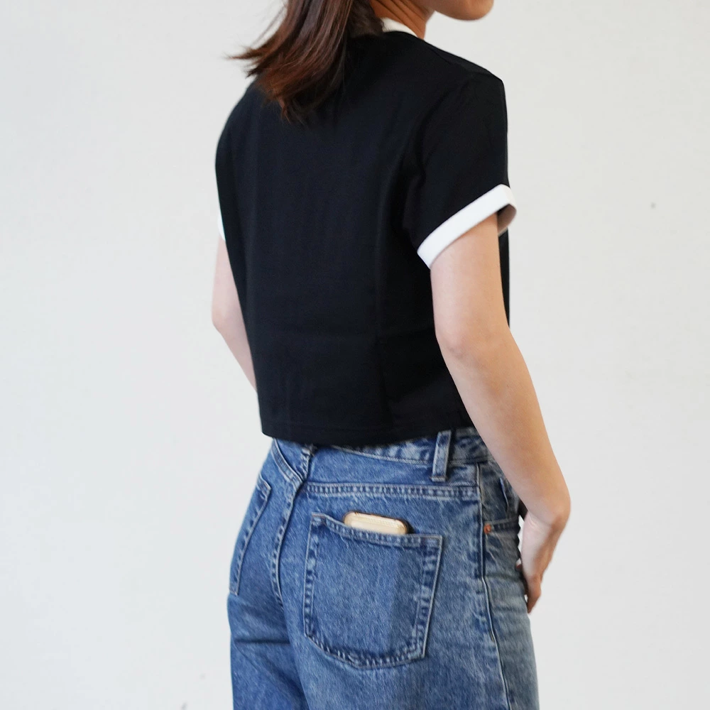 Tシャツ レディース 半袖 リンガーTシャツ ショートスリーブ フレッドペリー FRED PERRY Cropped Ringer T-Shirt【国内正規品】G9163