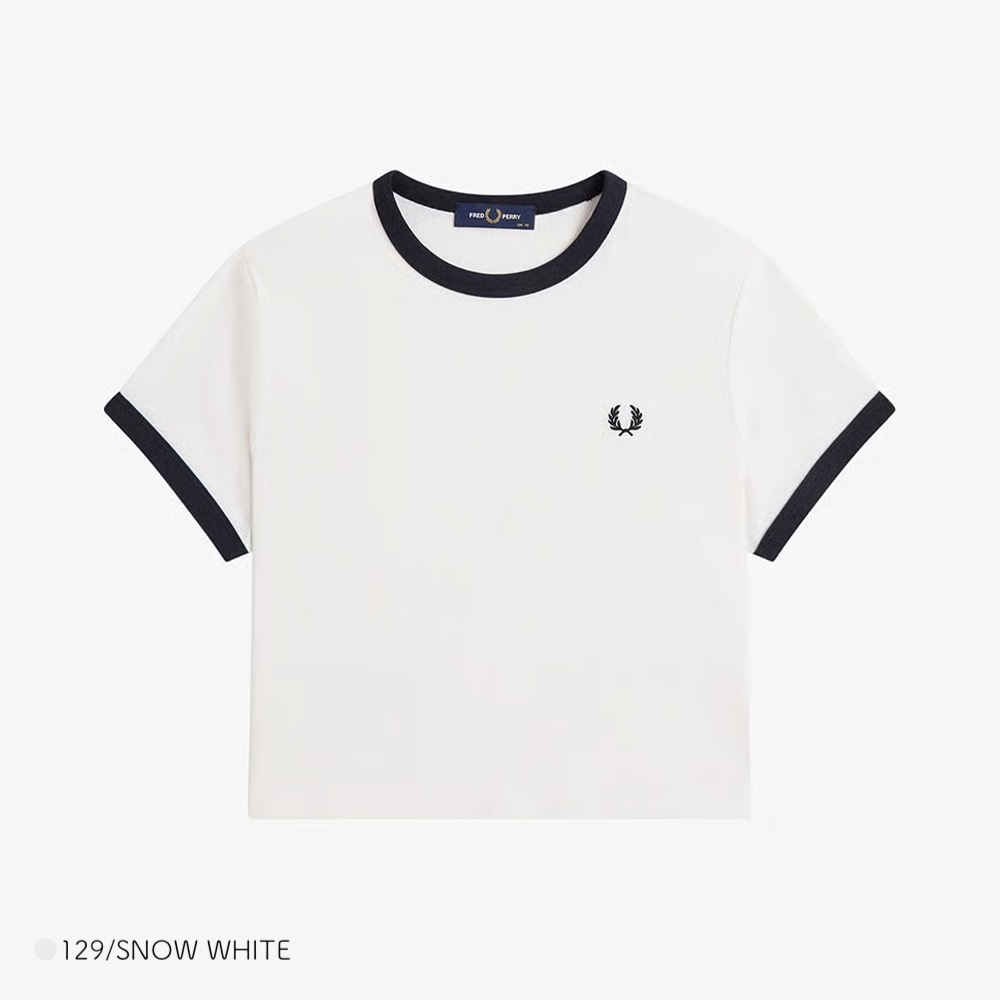 Tシャツ レディース 半袖 リンガーTシャツ ショートスリーブ フレッドペリー FRED PERRY Cropped Ringer T-Shirt【国内正規品】G9163