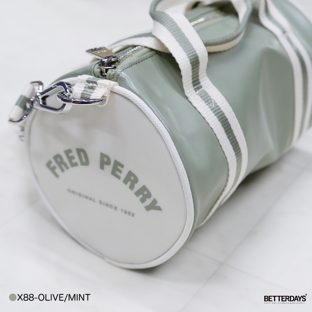 フレッドペリー ミニバレルバッグ ボストンバッグ ショルダー ユニセックス FRED PERRY CLASSIC MINI BARREL BAG 【国内正規品】L9256