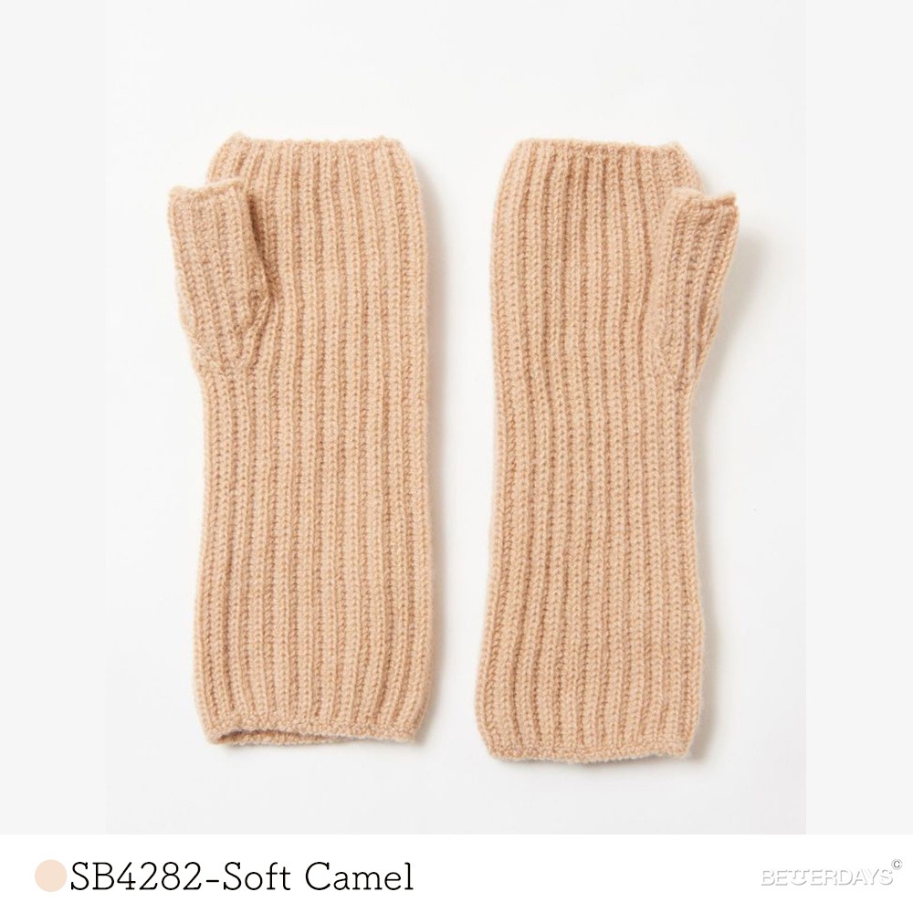 手袋 指なし  ジョンストンズ カシミア リブリストウォーマー ジョンストンズ オブ エルガン Johnstons of Elgin WOMENS  HAE02681