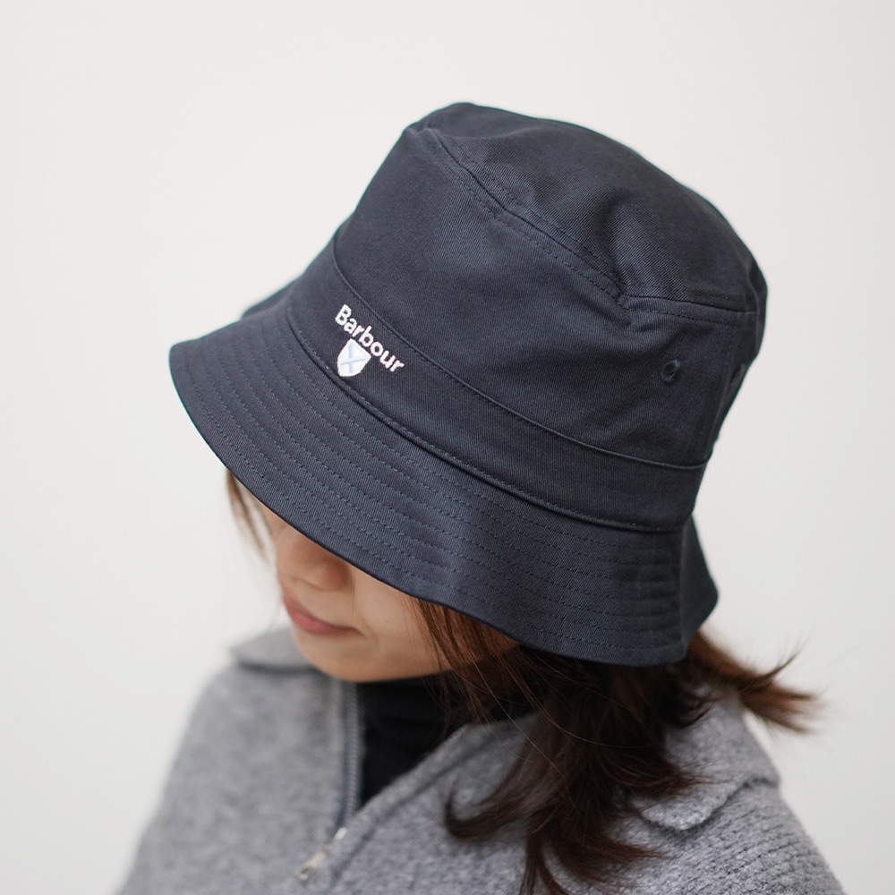 バケットハット バブアー ユニセックス ロゴ  Cascade Bucket Hat Barbour 【国内正規品】MHA0615