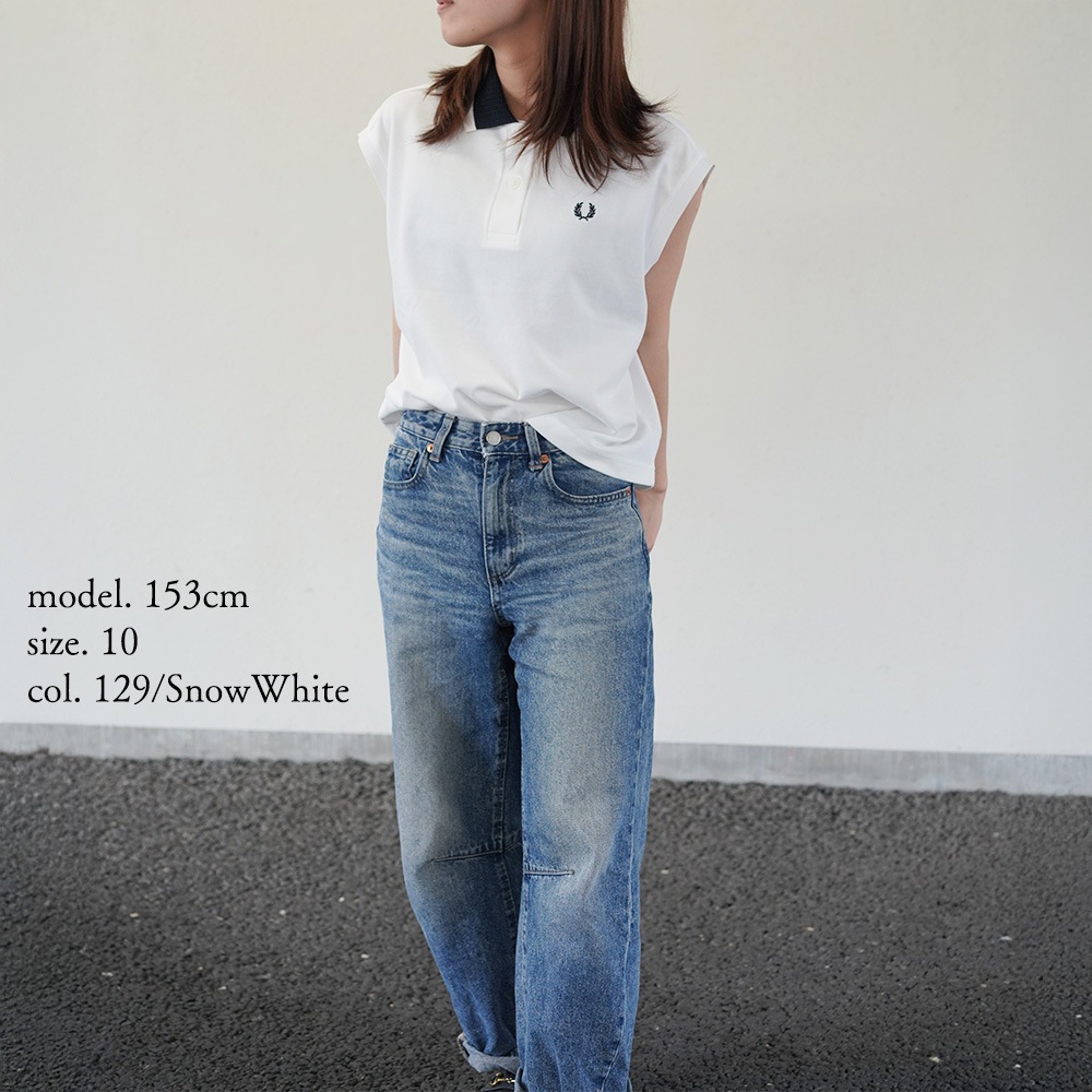 フレッドペリー ポロシャツ レディース ノースリーブ Mesh Collar Polo Shirt FRED PERRY 【国内正規品】G2181