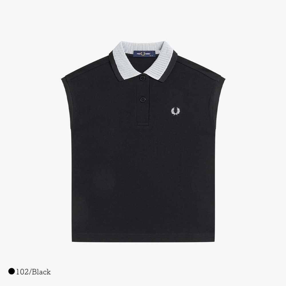 フレッドペリー ポロシャツ レディース ノースリーブ Mesh Collar Polo Shirt FRED PERRY 【国内正規品】G2181