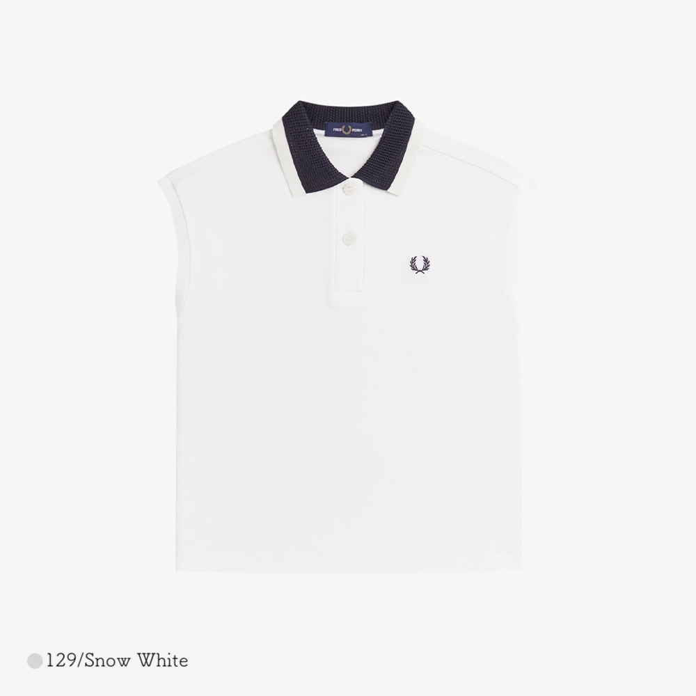 フレッドペリー ポロシャツ レディース ノースリーブ Mesh Collar Polo Shirt FRED PERRY 【国内正規品】G2181