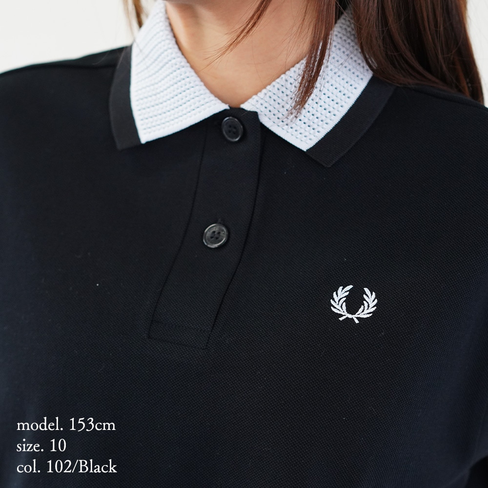 フレッドペリー ポロシャツ レディース ノースリーブ Mesh Collar Polo Shirt FRED PERRY 【国内正規品】G2181