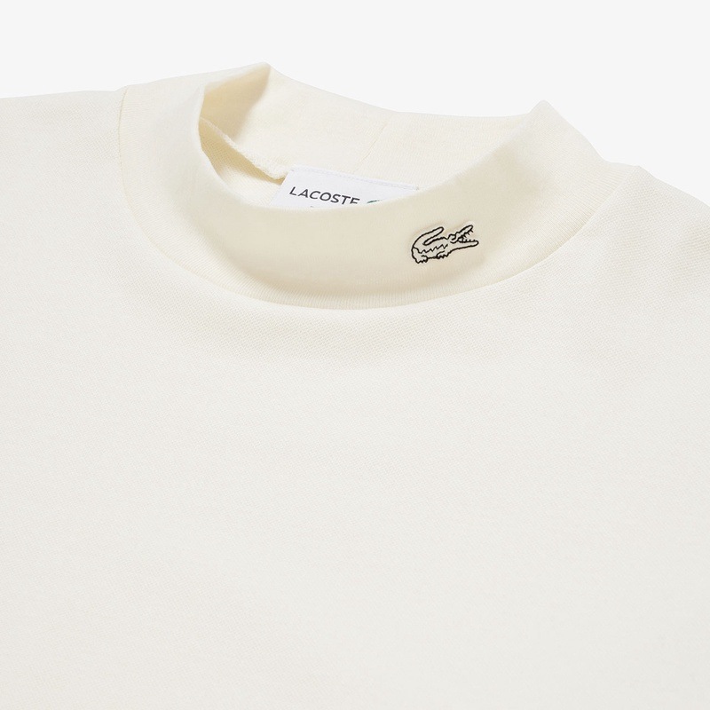 鹿の子地 モックネック Tシャツ  ラコステ  LACOSTE