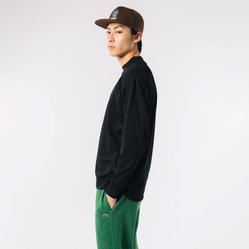 鹿の子地 モックネック Tシャツ  ラコステ  LACOSTE