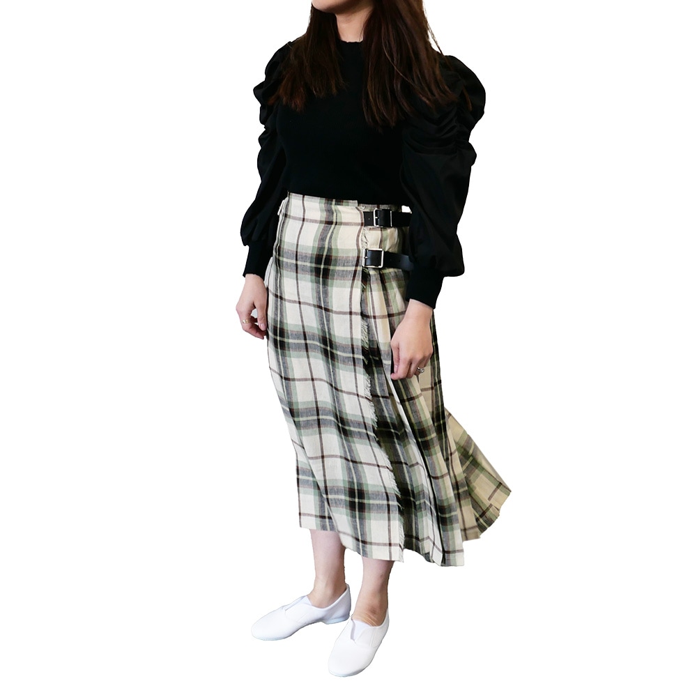 スカート オニールオブダブリン Fashion Maxi Kilt-Black Wide Belt O’Neil of Dublin【国内正規品】