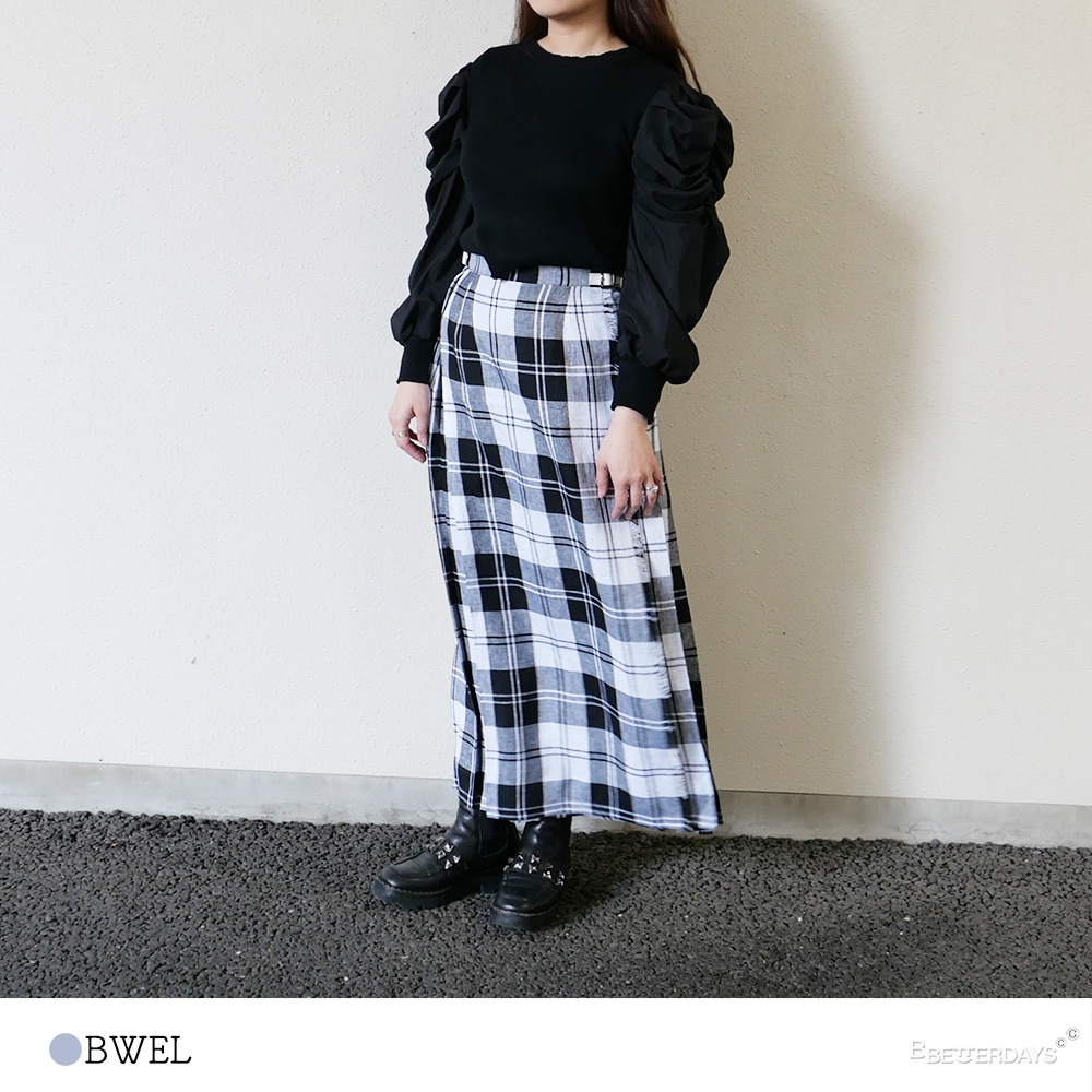 スカート オニールオブダブリンリネンマキシスカート Easy Maxi Kilt-Black Thin Belt O’Neil of Dublin【国内正規品】