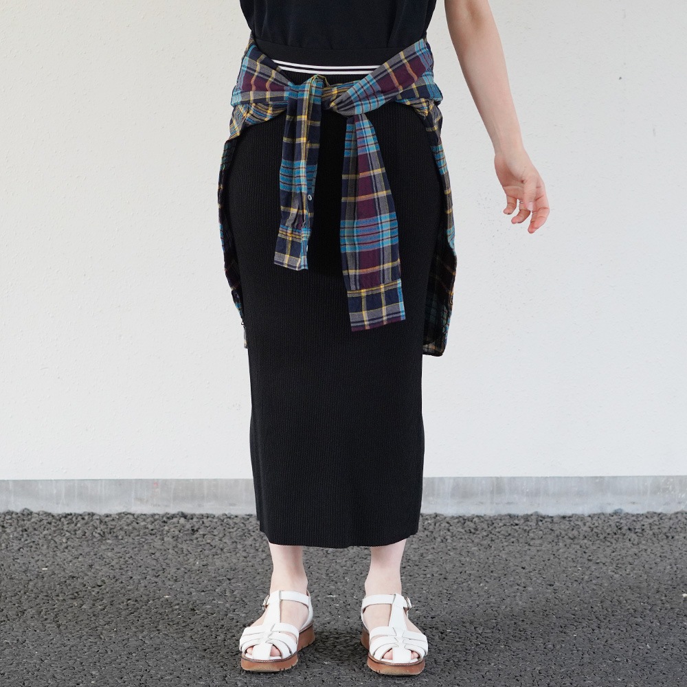 スカート レディース  フレッドペリー サマーニット リブ  FRED PERRY Tipped Rib Knitted Skirt 【国内正規品】E9107