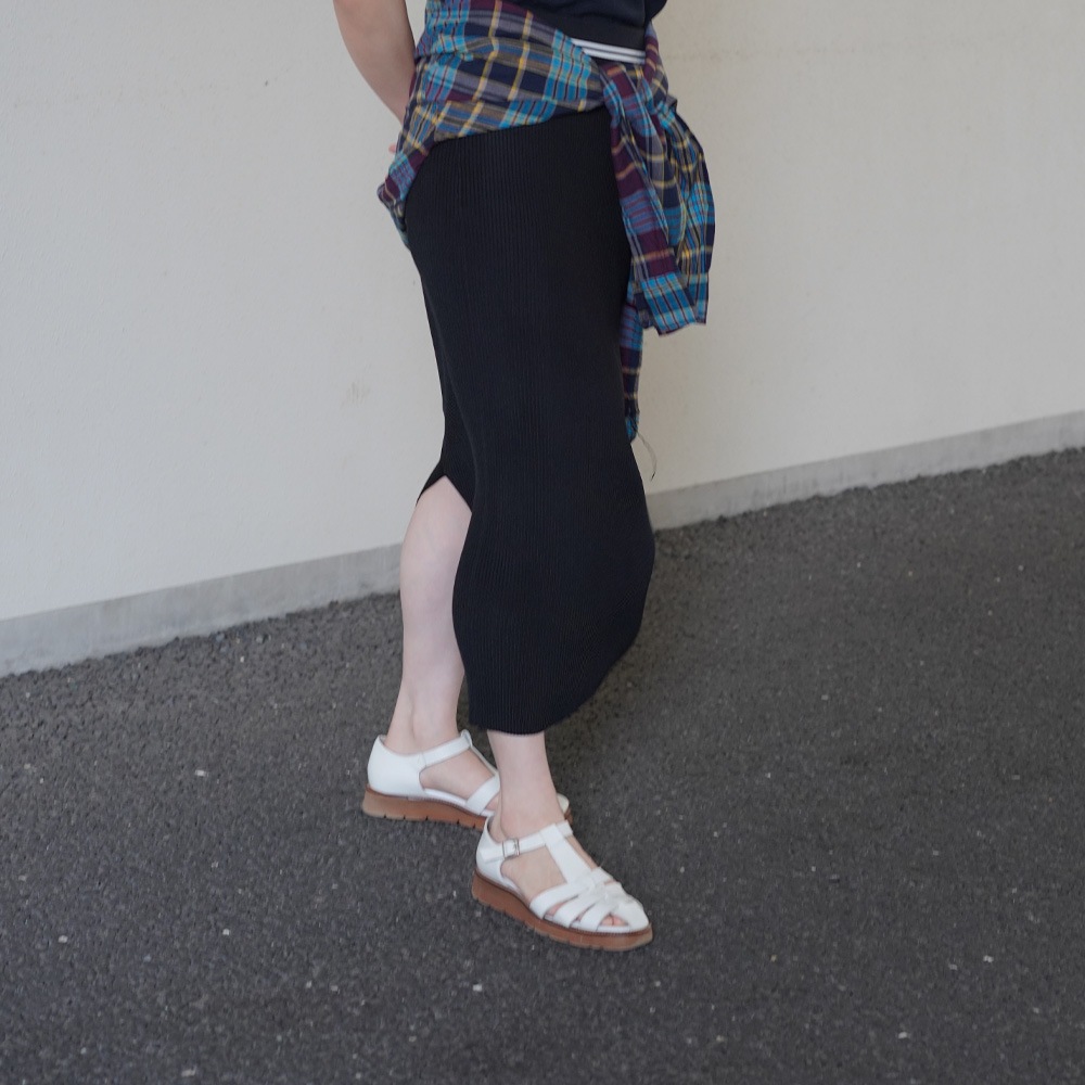 スカート レディース  フレッドペリー サマーニット リブ  FRED PERRY Tipped Rib Knitted Skirt 【国内正規品】E9107