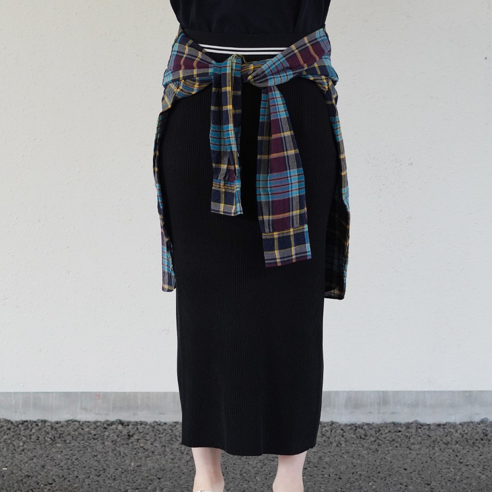 スカート レディース  フレッドペリー サマーニット リブ  FRED PERRY Tipped Rib Knitted Skirt 【国内正規品】E9107