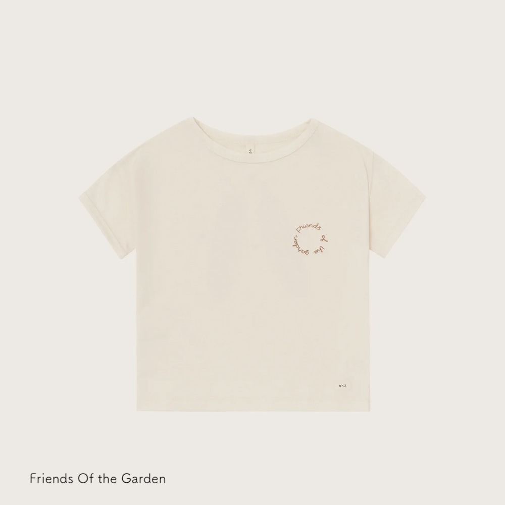 Tシャツ キッズ  ベビー オーガニックズー  Organic Zoo Mother Nature's Child Friends Of the Garden Boxy T-Shirt【国内正規品】 18naturebt 18friendbt
