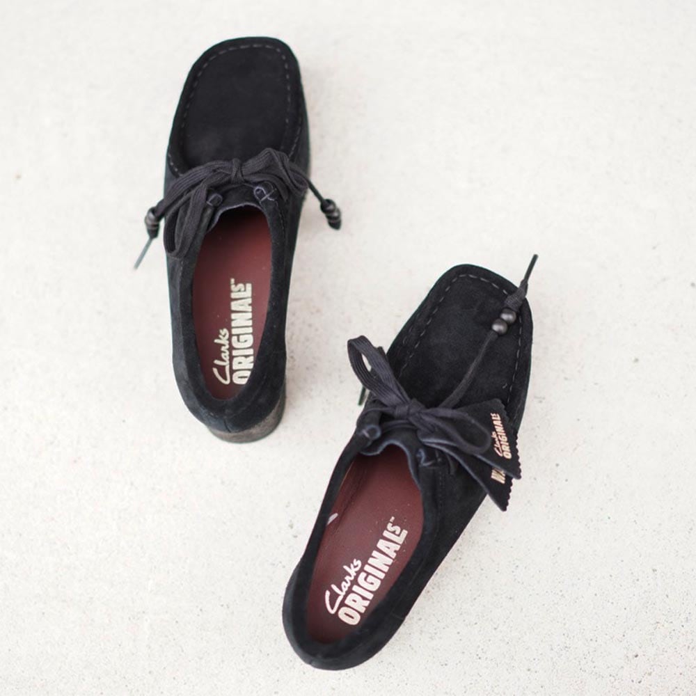 クラークス ワラクラフトビー ブラックスエード Wallacraft Bee CLARKS