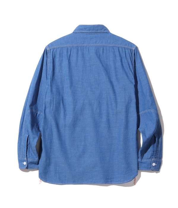 シャツ 長袖 メンズ シュガーケーン シャンブレーワークシャツ SUGAR CANE VAT DYE CHAMBRAY WORK SHIRT