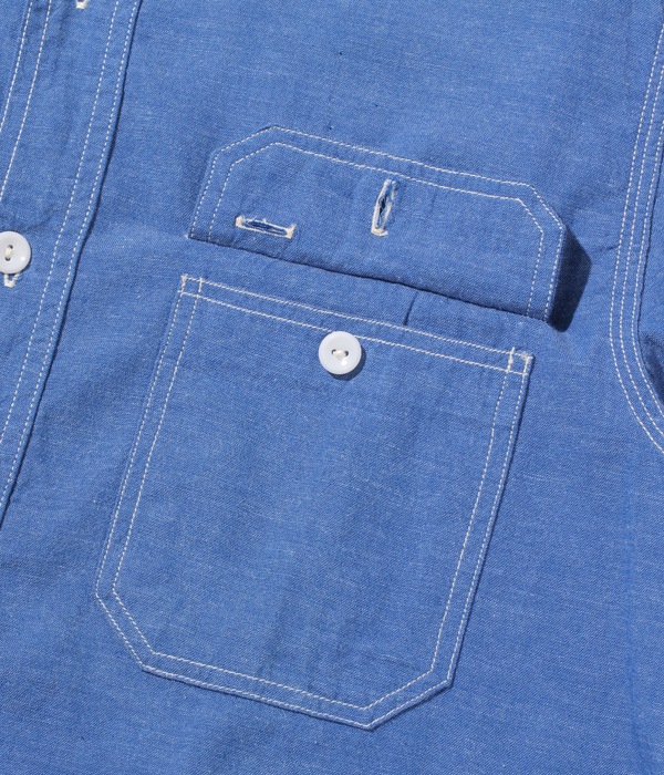 シャツ 長袖  シュガーケーン シャンブレーワークシャツ SUGAR CANE VAT DYE CHAMBRAY WORK SHIRT