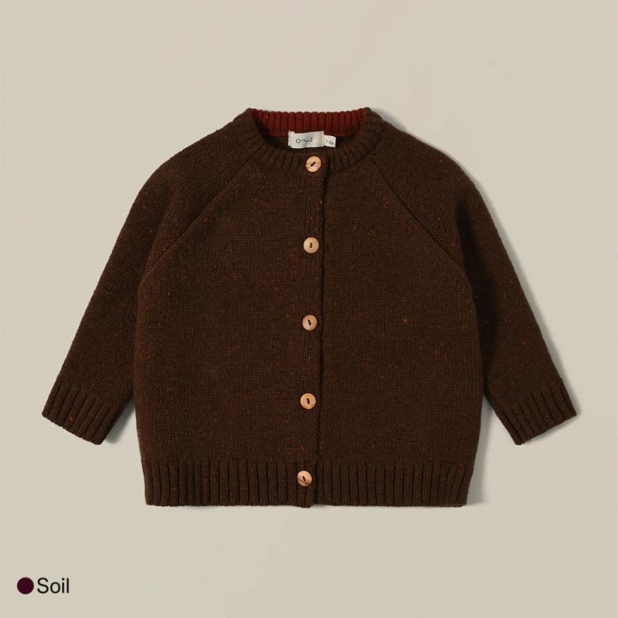 カーディガン  キッズ  ベビー オーガニックズー  Organic Zoo Soil / Oatmeal Boxy Wool Cardigan SBWCARD OBWCARD