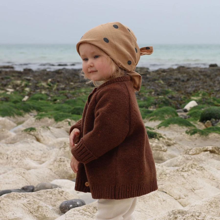 カーディガン  キッズ  ベビー オーガニックズー  Organic Zoo Soil / Oatmeal Boxy Wool Cardigan SBWCARD OBWCARD