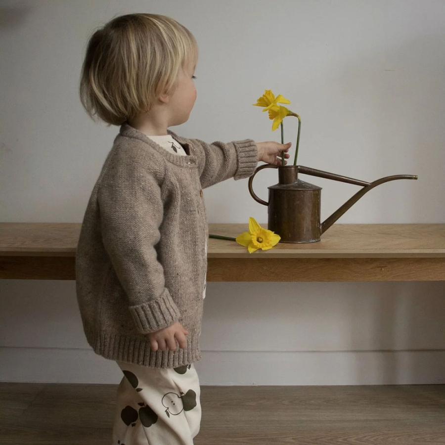 カーディガン  キッズ  ベビー オーガニックズー  Organic Zoo Soil / Oatmeal Boxy Wool Cardigan SBWCARD OBWCARD
