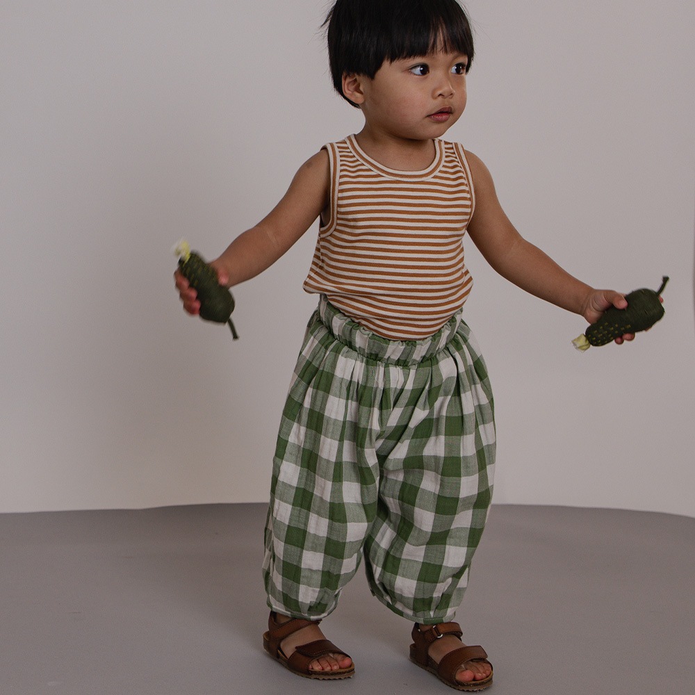 パンツ キッズ ベビー オーガニックズー Organic Zoo Dill Gingham