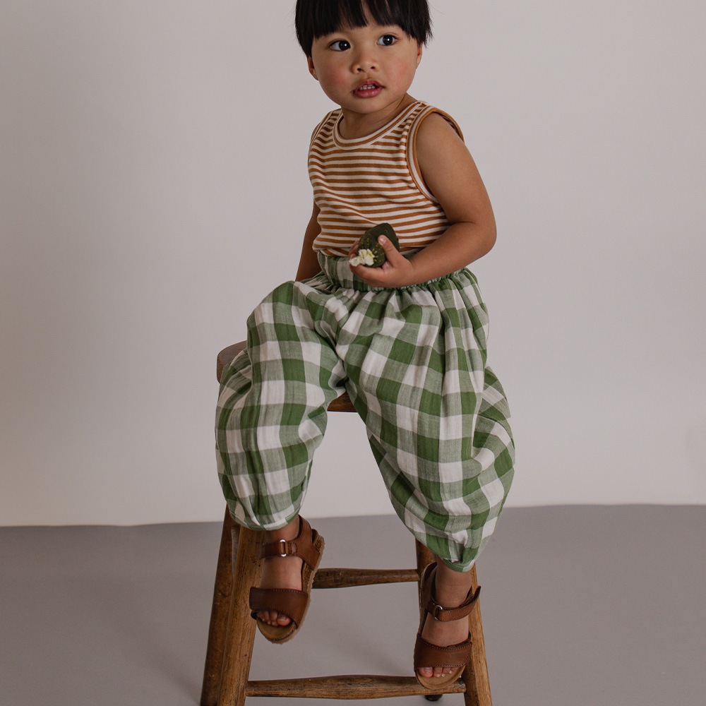 パンツ キッズ ベビー オーガニックズー Organic Zoo Dill Gingham