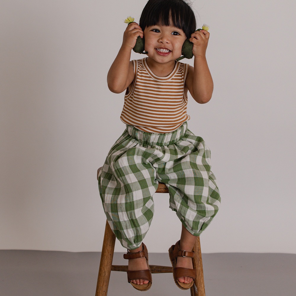 パンツ キッズ ベビー オーガニックズー Organic Zoo Dill Gingham