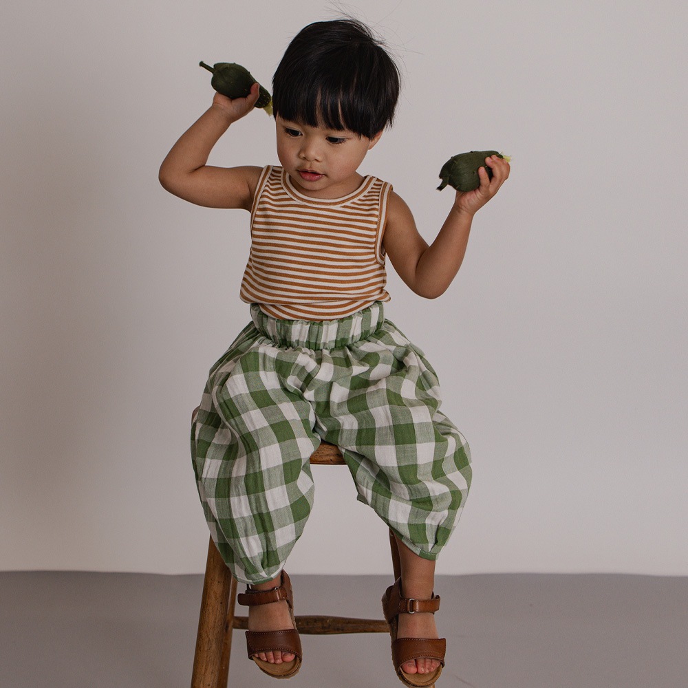 パンツ キッズ ベビー オーガニックズー Organic Zoo Dill Gingham