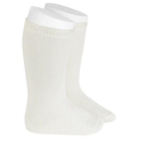 condor(コンドル)CEREMONY KNEE-HIGH SOCKS WITH OPENWORK CUFF WHITE