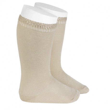 condor(コンドル)CEREMONY KNEE-HIGH SOCKS WITH OPENWORK CUFF WHITE