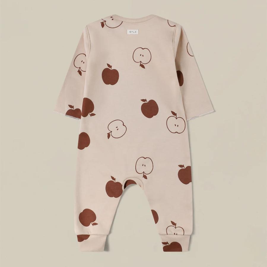 [新品未使用]bebe organic ベビーセットアップ ロンパース ベビー オーガニックズー Organic Zoo Cinnamon Apple