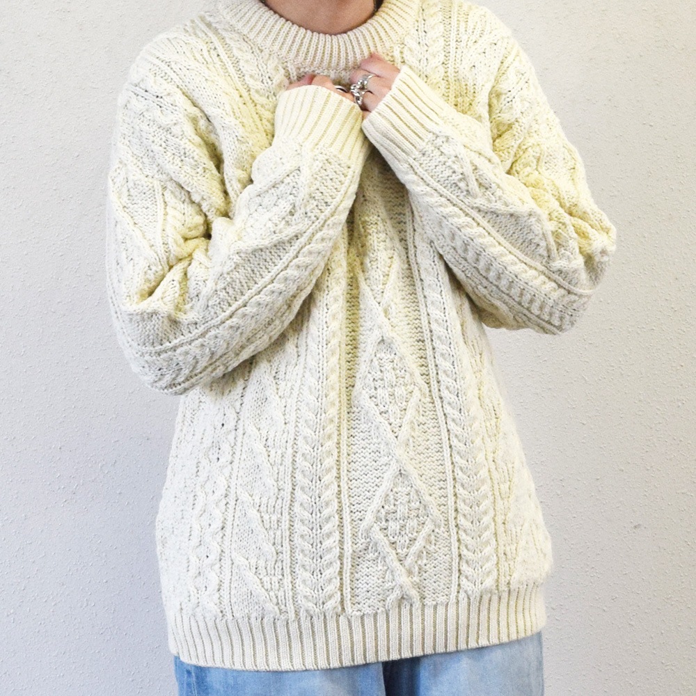 1/1からSALE対象予定商品】アランニット リブ ニット トップス 長袖