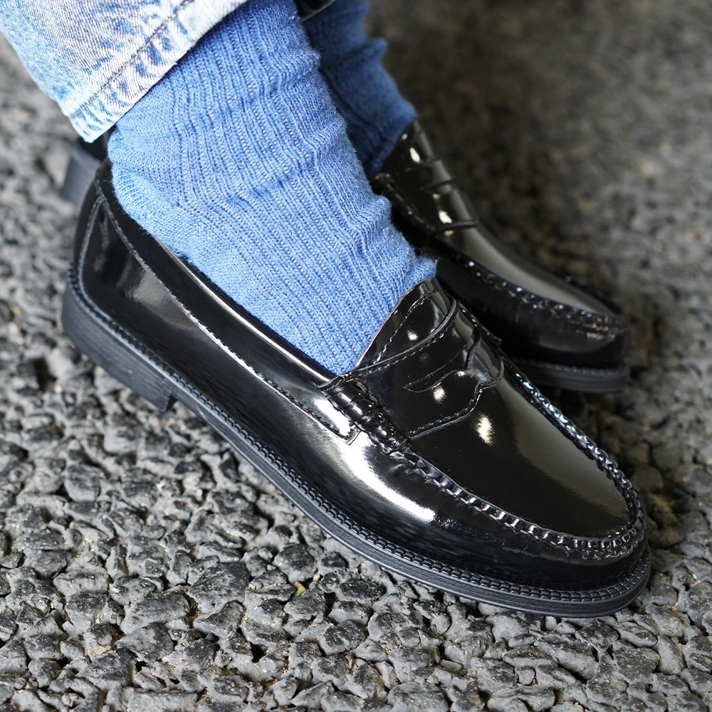 【期間限定SALE／10%OFF】ローファー レディース パテントレザー ジーエイチバス BLACK PATENT  G.H.BASS 【国内正規品】BA41711
