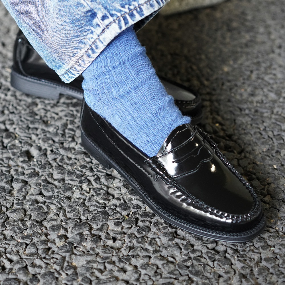 【期間限定SALE／10%OFF】ローファー レディース パテントレザー ジーエイチバス BLACK PATENT  G.H.BASS 【国内正規品】BA41711