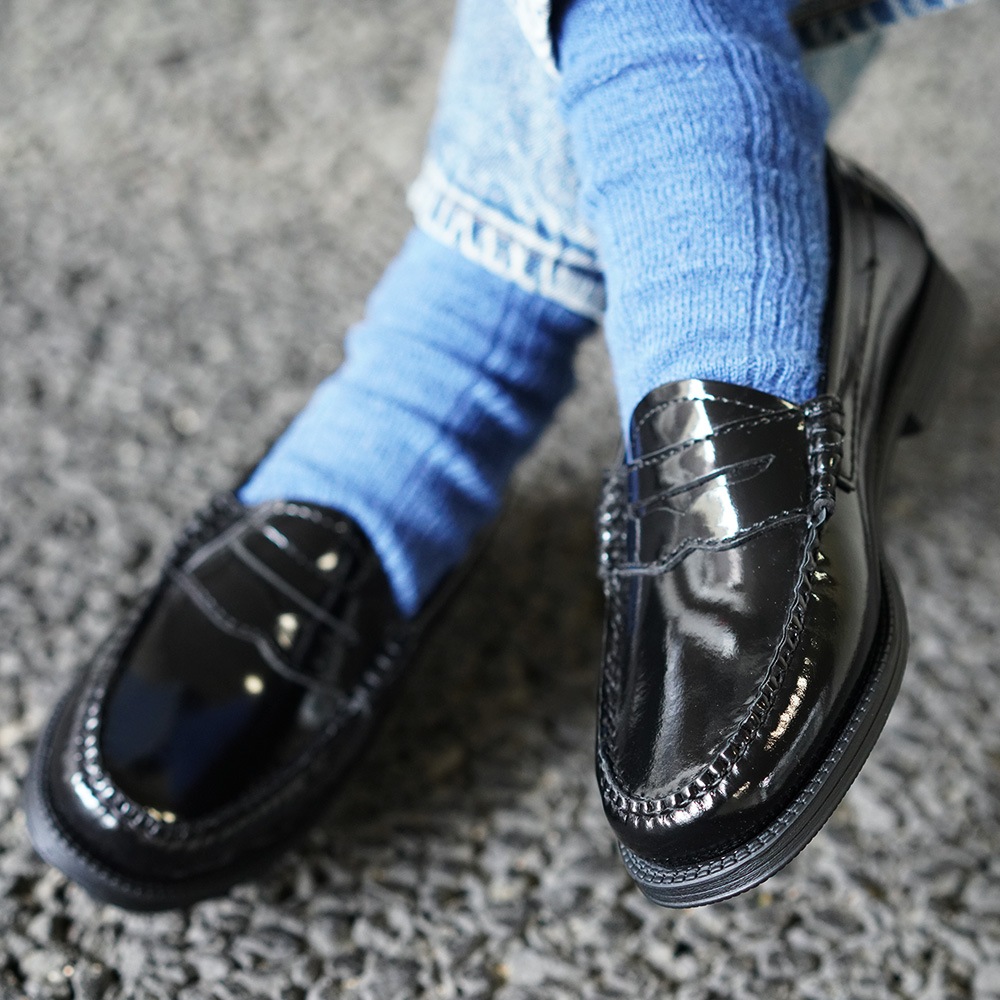 【期間限定SALE／10%OFF】ローファー レディース パテントレザー ジーエイチバス BLACK PATENT  G.H.BASS 【国内正規品】BA41711
