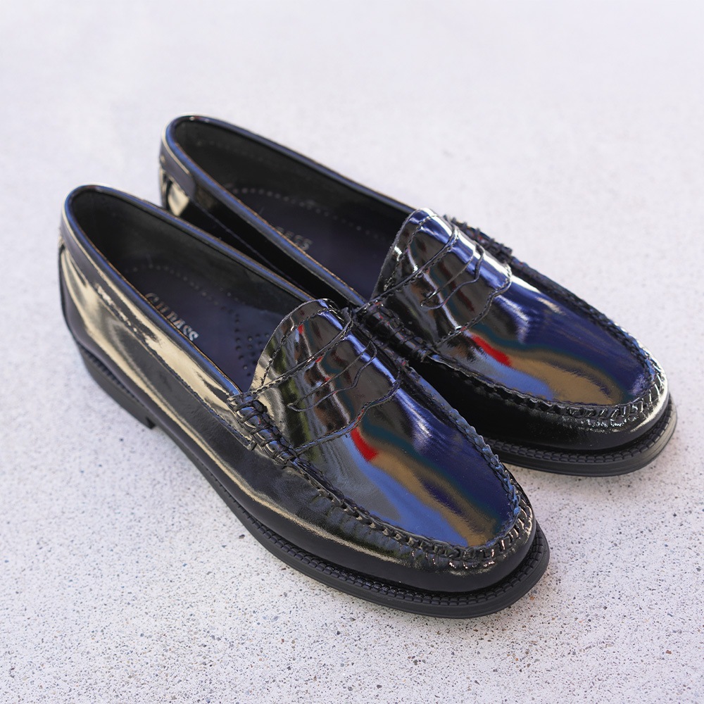 【期間限定SALE／10%OFF】ローファー レディース パテントレザー ジーエイチバス BLACK PATENT  G.H.BASS 【国内正規品】BA41711