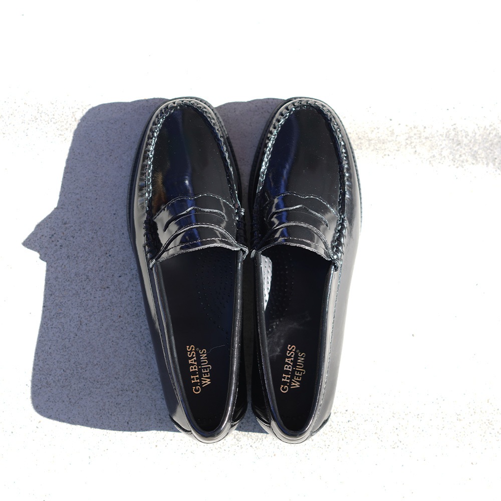 【期間限定SALE／10%OFF】ローファー レディース パテントレザー ジーエイチバス BLACK PATENT  G.H.BASS 【国内正規品】BA41711